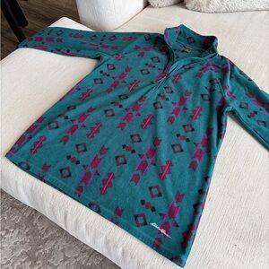 Women’s Eddie Bauer Multicolor Quarter Zip Fleece Size Medium Like New Condition